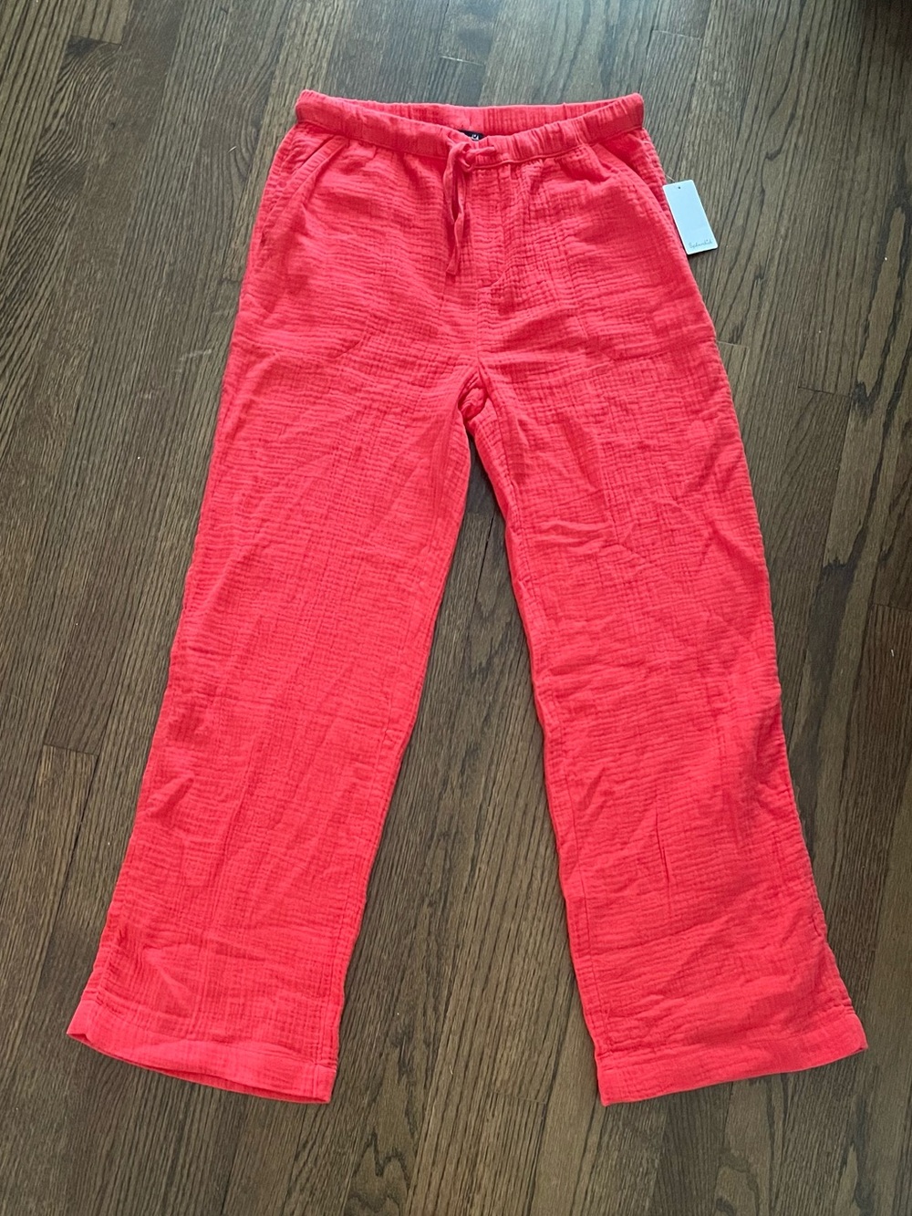 Splendid Red Cotton Gauze Pants